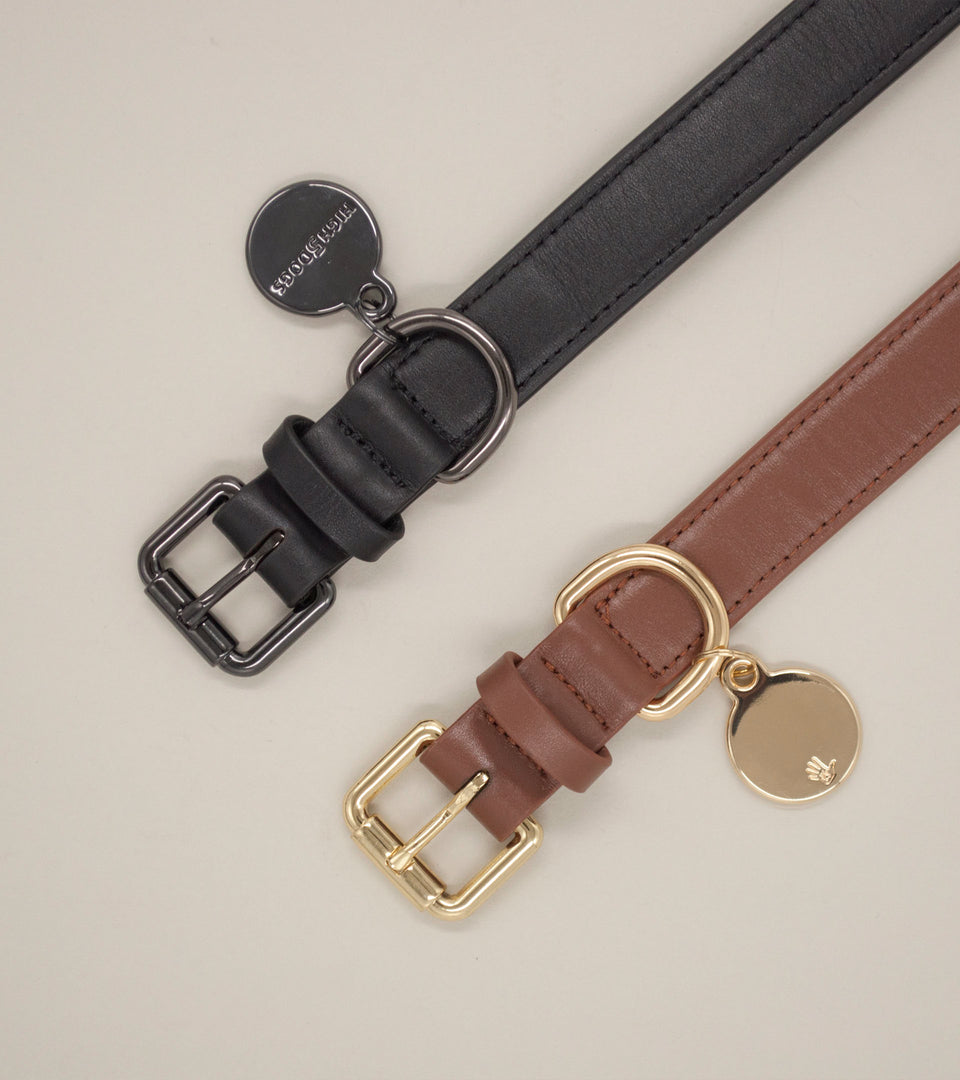 Metro Leather Dog Collar